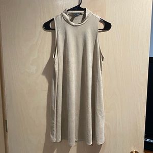 Mock neck sleeveless dress
